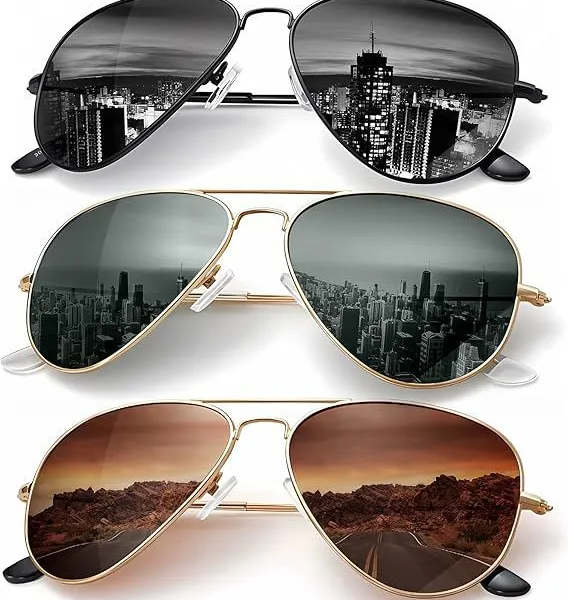 Classic Aviator Sunglasses for Men Women Driving Sunglasses Polarized Lens UV Blocking