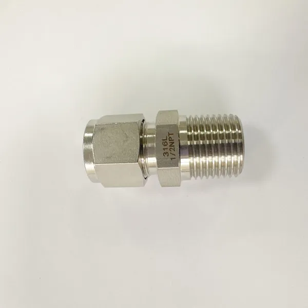 316L Stainless Steel Female NPT to Double Ferrule Tube Adapter for Water Treatment photo-2