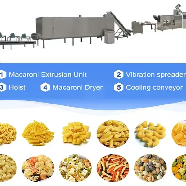 Full Automatic Industrial 100kg Per Hour Pasta Spaghetti Macaroni Production Line photo-3