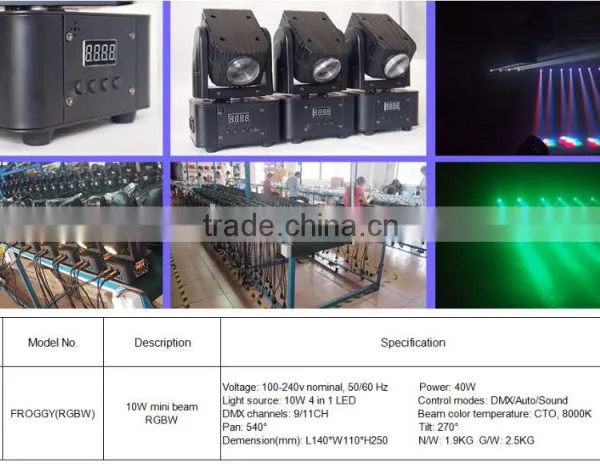 MINI DJ 10W LED MOVING HEAD Perfect for American Party Night Club for Entertainment photo-3