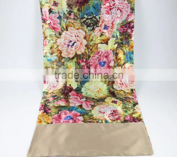 Hot Sale Wholesale Custom Plaid Magic Infinity Fashion Scarf Supplier Rose Flower Printing photo-6