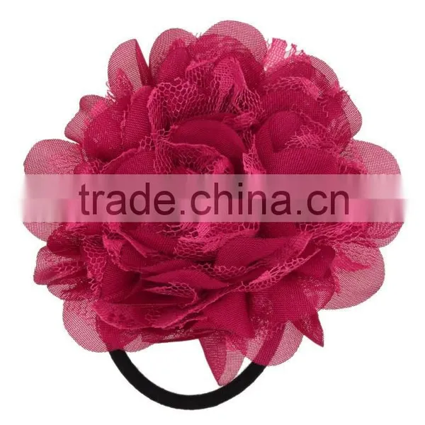 Organza Lace Flower Elastic/Hair Ties photo-3