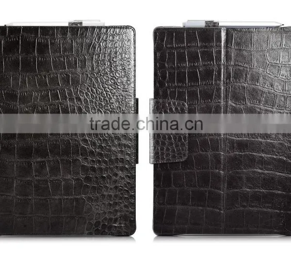 Icarer Luxury Crocodile Grain Genuine Leather Flip Case for Surface Pro 4 Ultra Thin Holder Leather Case for Surface Pro 4 photo-5