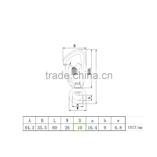 Wholesale High Quality Capacity Breaking Strength Swivel Aluminum Hook Quality Choice photo-2