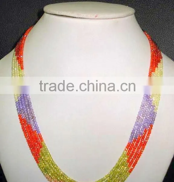 Cubic Zircon Gemstone Necklace