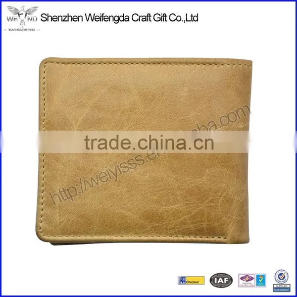 Top Grade Brown Cowhide Rfid Blocking Genuine Leather RFID Wallet photo-4
