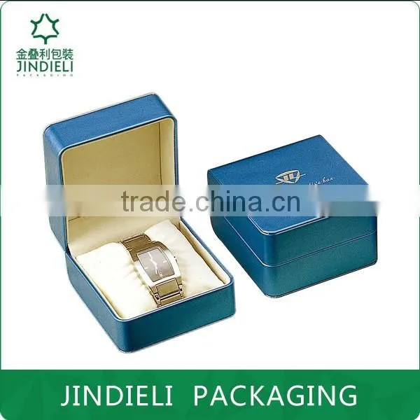 Blue Elegant Leather Watch Box Packaging for Gift photo-2