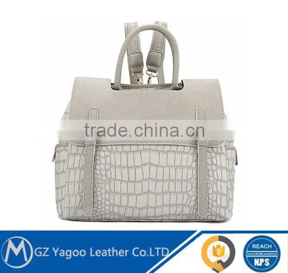 Girl's Fashion Leather Backpack Korea Style Backpack photo-4