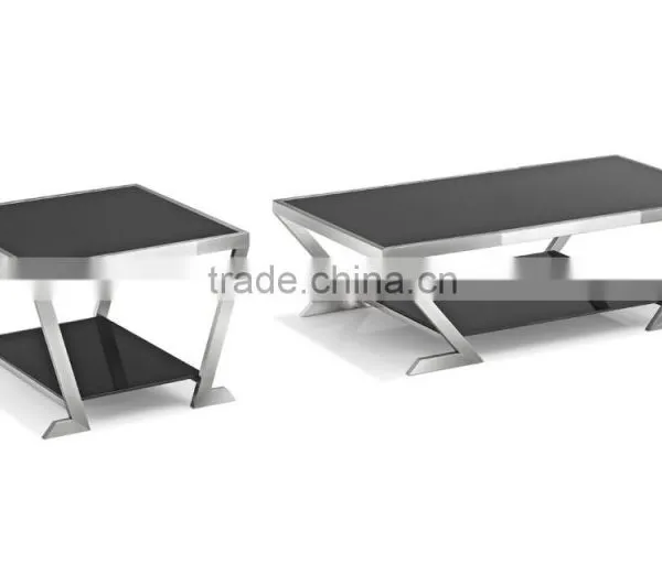 CT-08 ET-08 Stainless Steel Glass Modern Coffee Table photo-2
