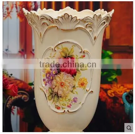 Modern Luxury Gold Chinese Ceramic Vase for European Style Home Decor photo-4