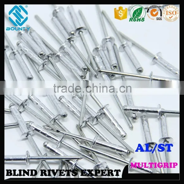 HIGH QUALITY FACTORY DOME HEAD ALUMINUM MULTI GRIP POP RIVETS photo-2
