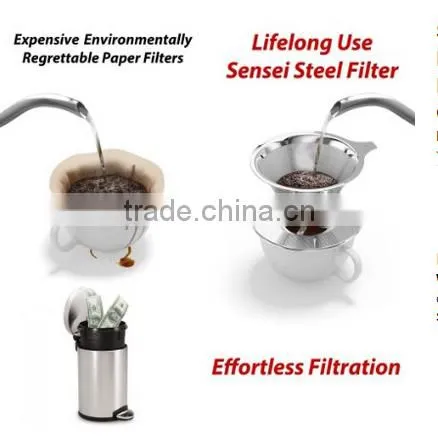 Pour Over Filter Clever Drippers 304 Stainless Steel Metal Coffee Dripper photo-6
