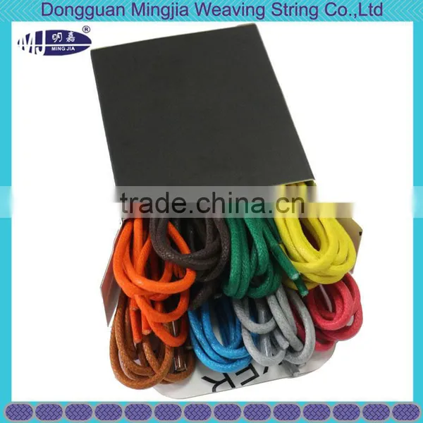 Custom Color Round 2.5mm Waxed Cotton Cord for Shoelace