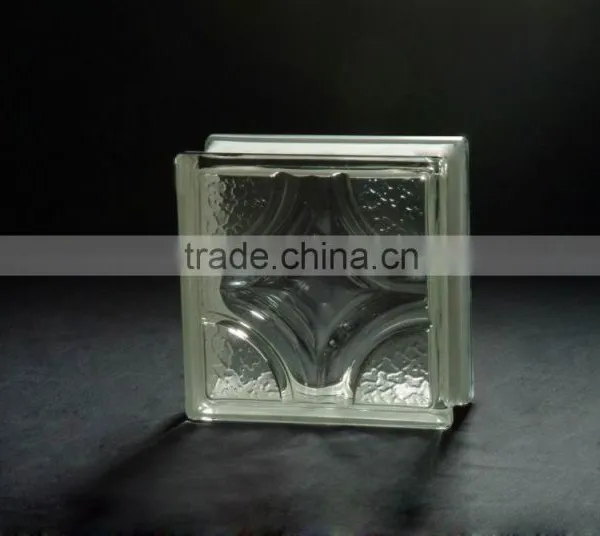 190*190*80mm Decorative Hollow Green Cloudy Block Glass /colored Block Glass With Best Price photo-6