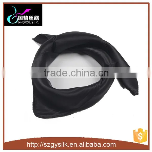 Black Color Polyester Satin Scarf