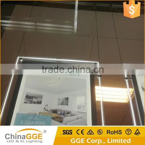 LED Illuminated Crystal Advertising LED Light Acrylic Light Box Suspended Hanging Real Estate Agent LED Window Display photo-2
