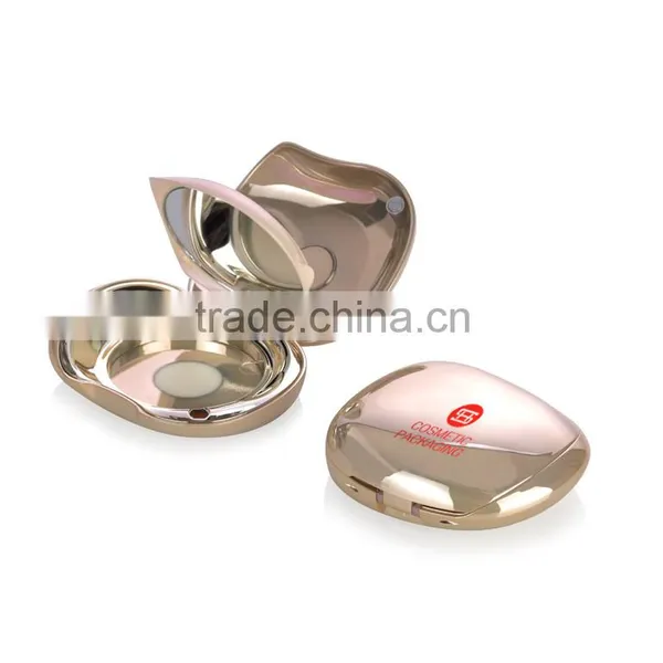 Hot Sale Luxury Gold Makeup Foundation Powder Container With Mirror photo-2