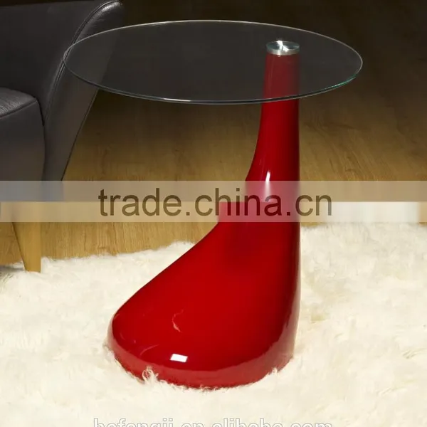 Cheap Glass Top Teardrop Side Coffee Table photo-4