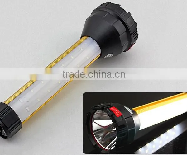A-OK Rechargeable 10W Led+12 White Led+Blue Red Led Multifunction Car Working Emergency Flashlight photo-3