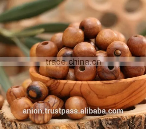 Olive Wood Round Beads 15mm photo-3