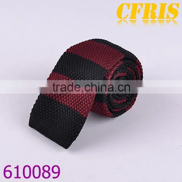 Cotton Knitted Tie,Fashion Striped Cotton Knitted Necktie photo-3