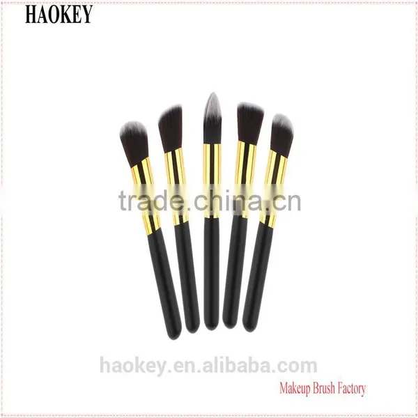 Factory Supply 10pcs Soft Hair Golden+Black Handle Makeup Brush Set Foundation Powder Eyeshadow Brush Kit Tools photo-2
