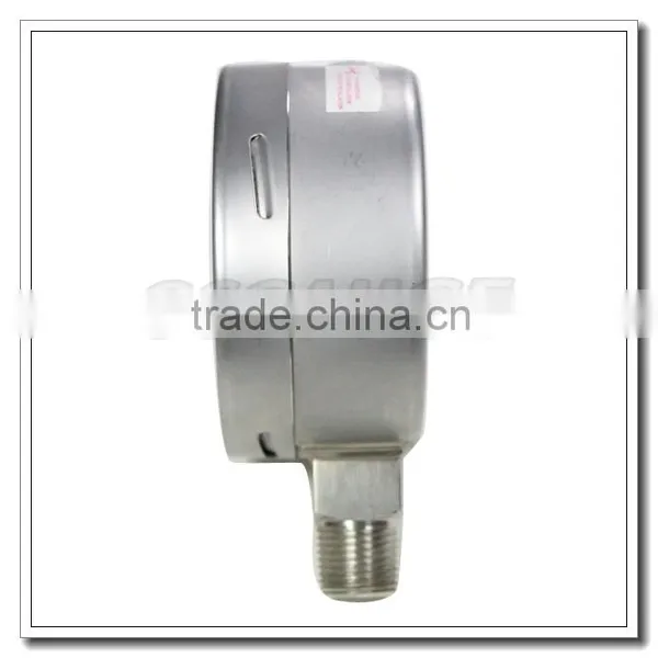 High Quality 4 Inch All Stainless Steel Bourdon Tube Oil Filled Pressure Meter photo-5