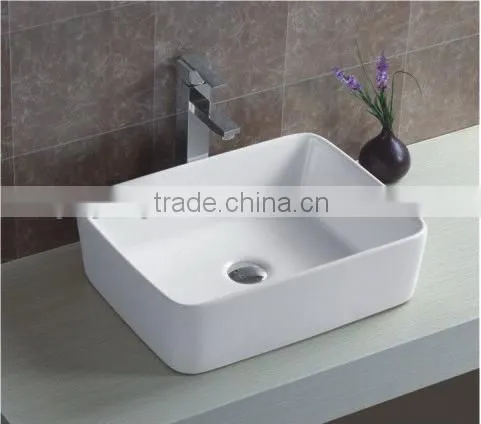Sanitary Ware Ceramic Basin Bathroom Square Art Basin White Wash Basin B006 photo-3