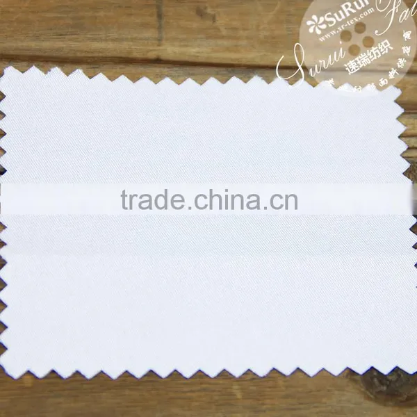 Pure Colour Polyester Spandex Woven Dyeing Twill Fabric photo-3