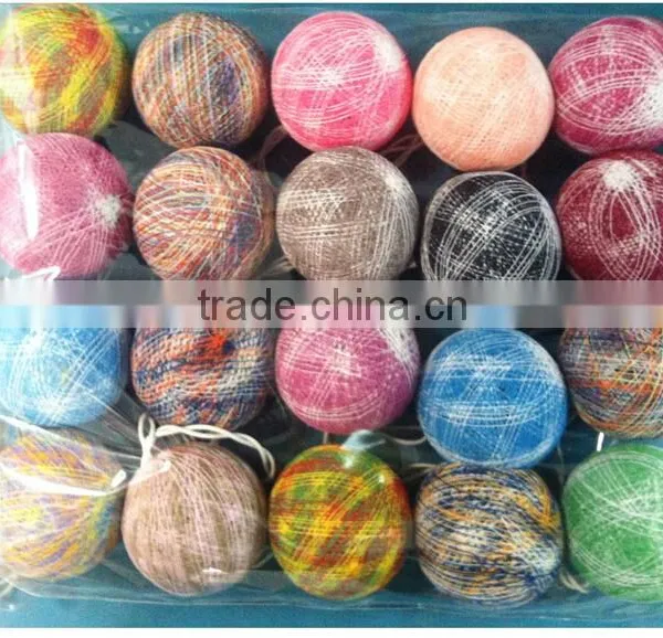 High Quality Handmade Multicolor Cotton Balls String Lights For Christmas Decor Wedding Bedroom Garden and Holiday Lighting