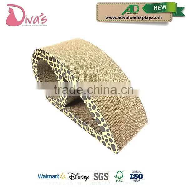 Modern Cardboard Cat Scratcher Leopard Print Curved Cat Scratching Post and Cat Scratcher Lounge photo-4