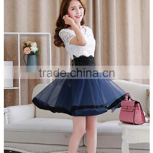 2015 Fashion Bud Silk Net Yarn Splicing Princess Dress