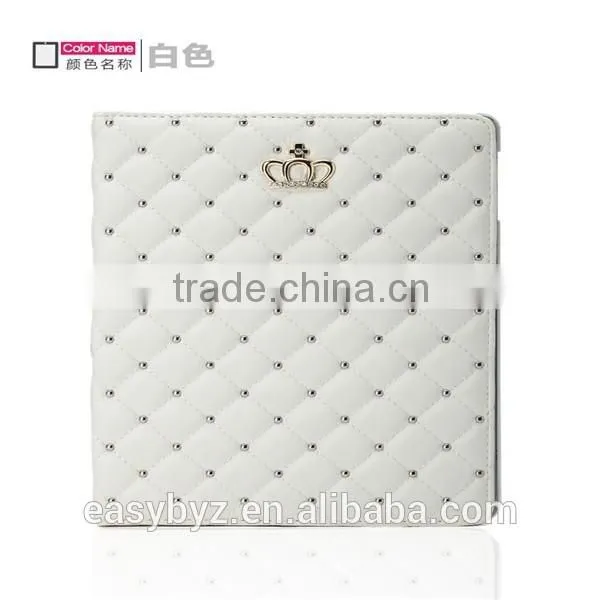 for Ipad 4/air/air 2/mini/mini 2 Quilted Crown Shape Case, With a Sleep Function Leather Shell, for Ipad Case photo-4