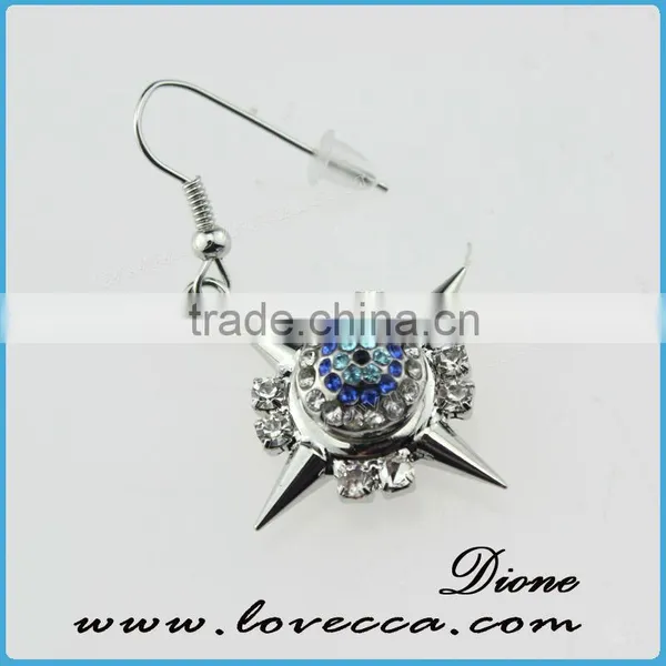 High Quality Fashion Women Silver Red Rhinestone Drop Earrings for Sale photo-6