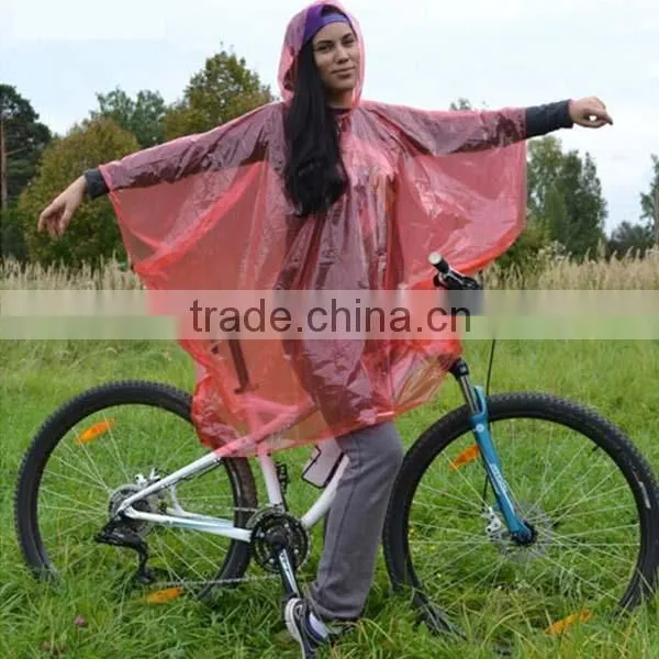 Hot Selling Promotional Customer Logo pe Disposable Rain Poncho Raincoat photo-6