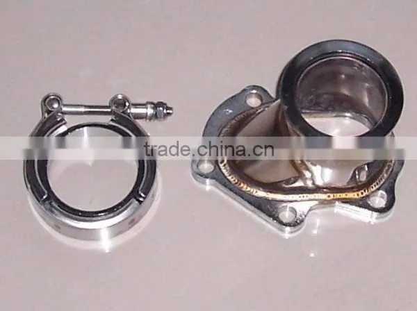 5 Bolt Turbo Downpipe Flange To 2.5" V Band Conversion Adaptor With V Band Clamp photo-3