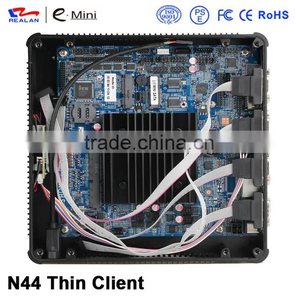 CE ROHS Certificate N44-J1900T1 Barebone Wholesaler Mini Fanless Desktop PC Thin Client photo-5