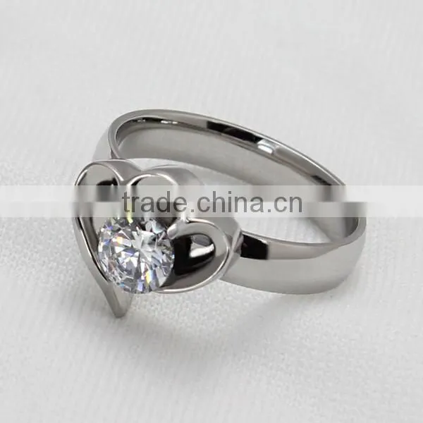 Wedding Rings in Ghana Stainless Steel Engagement Brand Zirconia Rings Jewelry photo-3