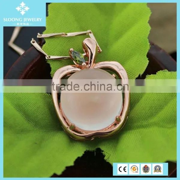 Rose Quartz Apple Shaped Pendant Jewelry Wholesale of 2015 Valentine Gift photo-3