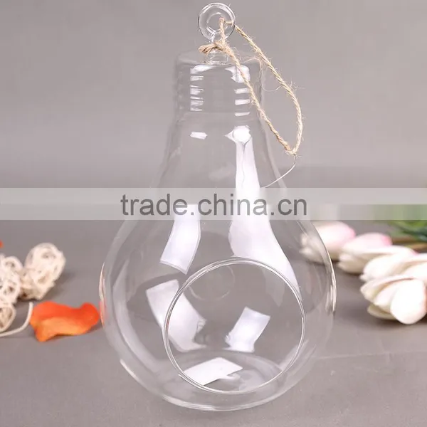Wholesale Clear Bulb Glass Vase Glass Landscape Bottle Hanging photo-2