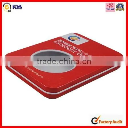 Rectangular Battery Packaging Tin Box With Window photo-2