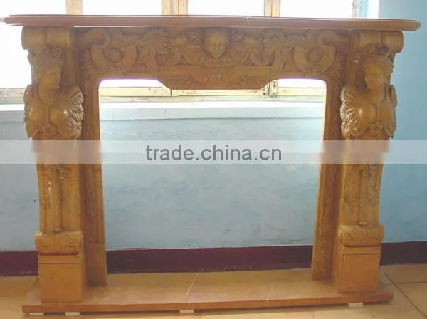 Indoor Freestanding Marble Fireplace Mantel photo-3