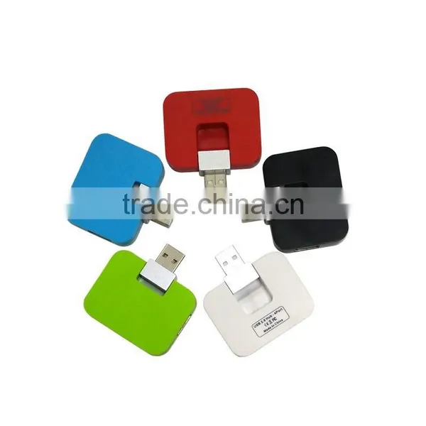 Portable Fashional Square Shape Cute 4 Port Usb Hub photo-3