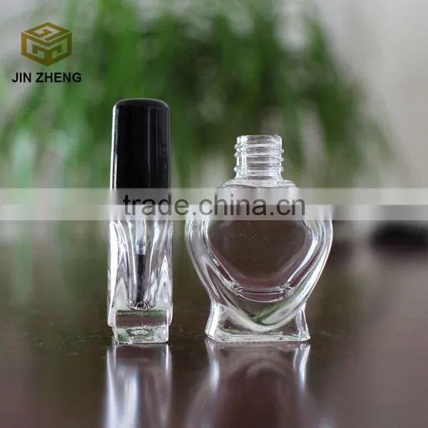 2015 Hot Selling Heart Shape 5ml 8ml Empty Nail Polish Glass Bottle photo-3