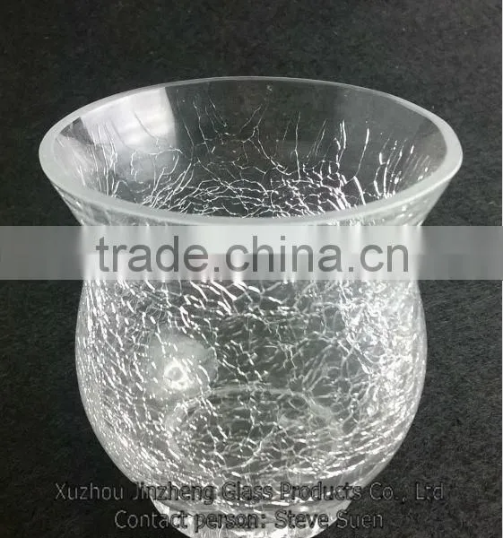 (factory) Crack Glass Tea Light Candle Holder