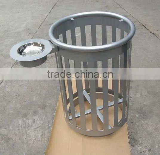 Arlau Outdoor Park Metal Trash Receptacle photo-4
