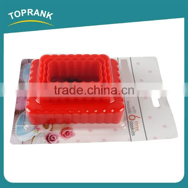 Toprank Bakeware Decorating 3 PCS DIY Biscuit Cake Cookie Embossed Mould Plastic Plunger Cookie Cutter photo-3