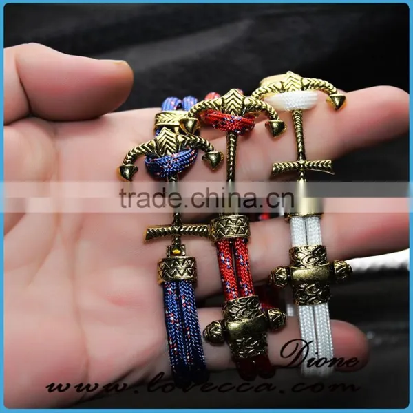Custom Handmade Men's Genuine Leather Steel Anchor Hook Bracelet photo-6