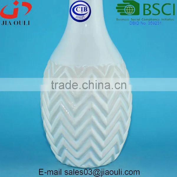 Decorative Vases Glazed and Wash Black/white Ceramic Flower Vases for Home Decor photo-5