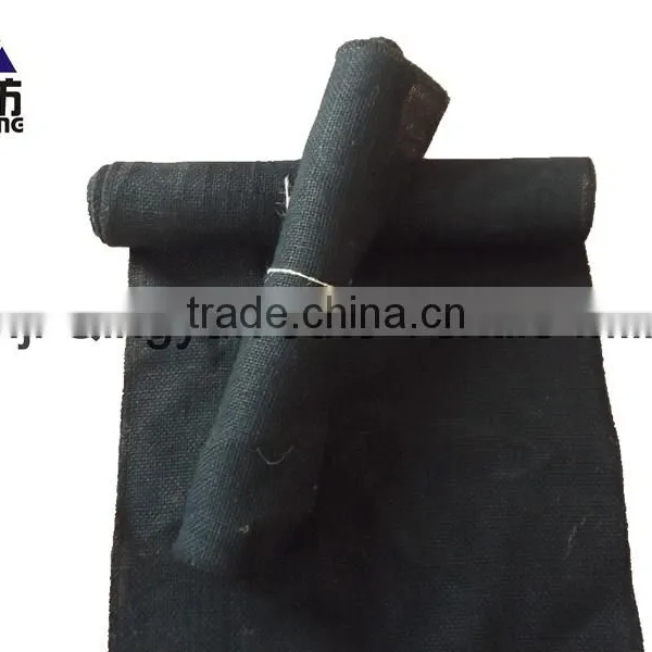 30cm*300cm Black Color Burlap Runner Sewn Edge on Small Rolls photo-3